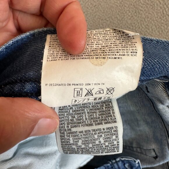 Diesel Quratt Jeans Ligth Wash Denim Button Fly Made In Italy - Picture 9 of 16